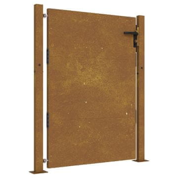 Vidaxl Vrtna vrata 100x125 cm Corten čelik