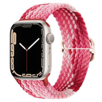 BStrap Elastic Nylon remen za Apple Watch 38/40/41mm, strawberry