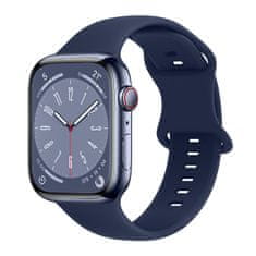 BStrap Smooth Silicone remen za Apple Watch 42/44/45mm, zavy blue