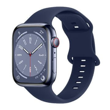 BStrap Smooth Silicone remen za Apple Watch 42/44/45mm, zavy blue