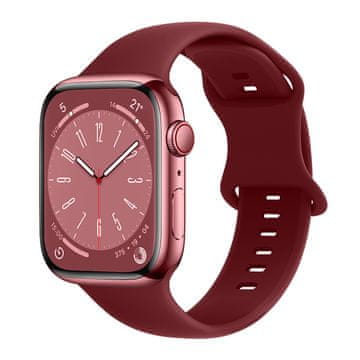 BStrap Smooth Silicone remen za Apple Watch 42/44/45mm, claret