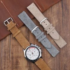 BStrap Suede Leather remen za Xiaomi Amazfit Stratos 2/2S/3, beige