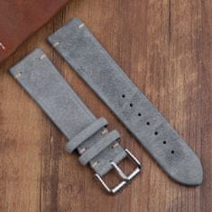 BStrap Suede Leather remen za Samsung Galaxy Watch 42mm, gray