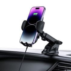 Tech-protect V1 držač mobitela za auto, Qi punjač 15W, crno