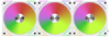 UNI FAN AL120 V2 ventilator kućišta, RGB, PWM, 120mm, bijeli, 3 komada + kontroler (12ALV23W)