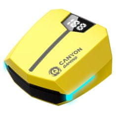 Canyon GTWS-2 gaming bežične slušalice, Bluetooth, USB-C, žute (CND-GTWS2Y)