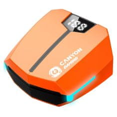 Canyon GTWS-2 gaming bežične slušalice, Bluetooth, USB-C, narančasta (CND-GTWS2O)
