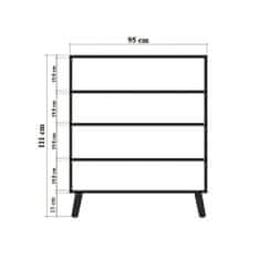 Woody Fashion Višenamjenski ormarić, Sonomo zelena Žuta boja, Saka