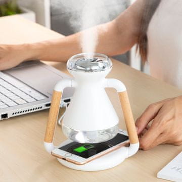 InnovaGoods Ovlaživač Zraka s Raspršivačem Mirisa i Bežičnim Punjačem 3 u 1 Misvolt