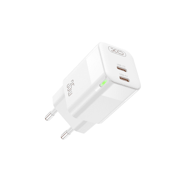 XO Punjač za mobitel CE07 35W 2x USB-C PD, GaN