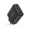 Tech-protect GaN punjač USB / 3x USB-C 100W PD QC, crno