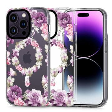 Tech-protect Magmood MagSafe maska za iPhone 13 Pro Max, rose floral