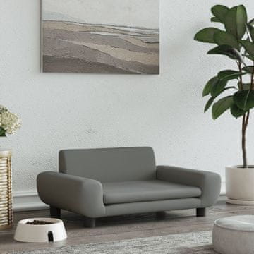 Vidaxl Krevet za pse, tamno siv, 70x45x33 cm, baršun
