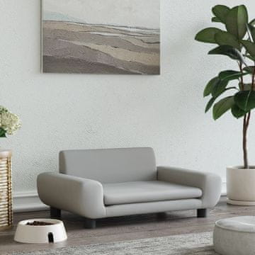Vidaxl Krevet za pse, svijetlosiva, 70x45x33 cm, baršun
