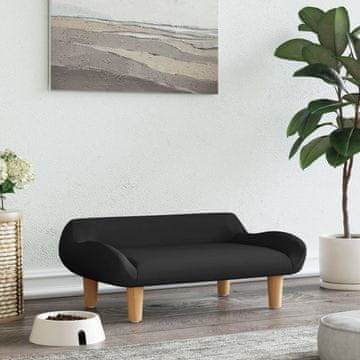 Vidaxl Krevet za pse, crni, 70x40x24 cm, navlaka od tkanine
