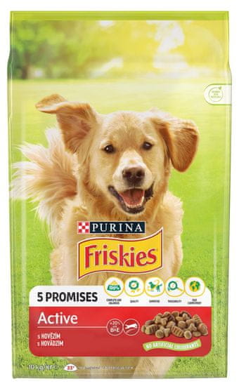 Friskies ADULT ACTIVE hrana za pse Dog, salmon, 10 kg