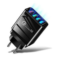 MG BK376 punjač 4x USB 48W QC, crno