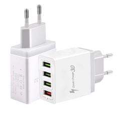 MG BK376 punjač 4x USB 48W QC, bijela
