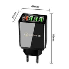 MG BK376 punjač 4x USB 48W QC, crno