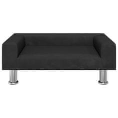 Vidaxl Dječja fotelja crna 70x45x26,5 cm baršunasta