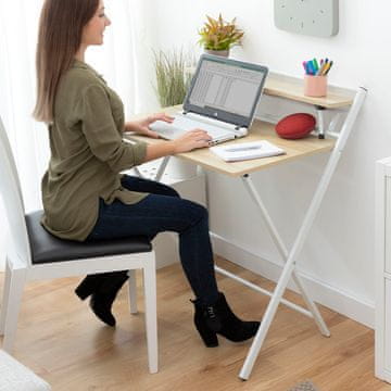 InnovaGoods Preklopivi radni stol s policom Tablezy