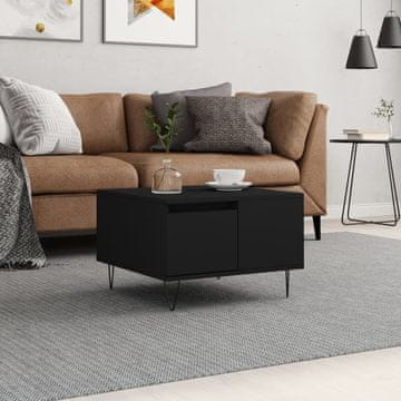 Vidaxl Klub stolić, crni, 55x55x36,5 cm, materijal na bazi drva