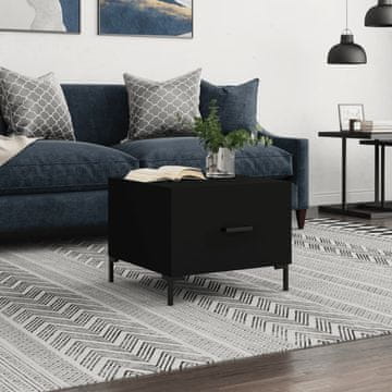 Vidaxl Klub stolić, crni, 50x50x40 cm, materijal na bazi drva