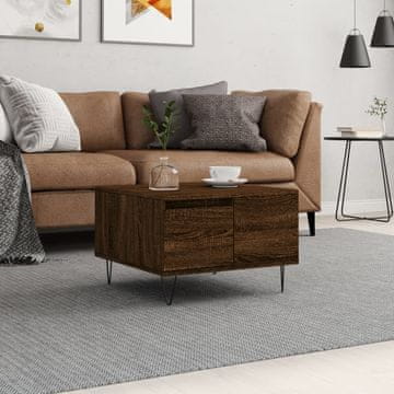 Vidaxl Klub stolić smeđi hrast 55x55x36,5 cm