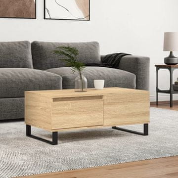 Vidaxl Klub stolić, Sonoma hrast 90x50x36,5 cm, Materijal na bazi drva