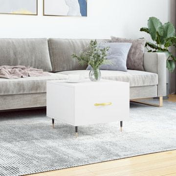 Vidaxl Klub stolić, bijeli, 50x50x40 cm, materijal na bazi drva