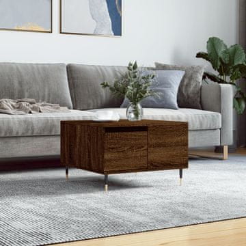 Vidaxl Klub stolić smeđi hrast 55x55x36,5 cm