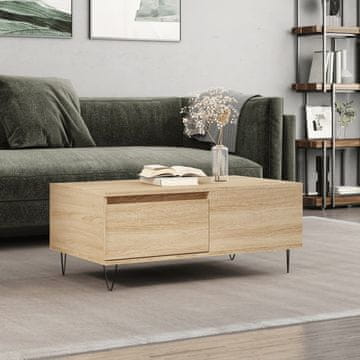 Vidaxl Klub stolić, Sonoma hrast 90x50x36,5 cm, Materijal na bazi drva