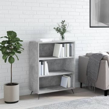 Vidaxl Polica, betonsko siva, 69,5 x 32,5 x 90 cm, materijal na bazi drva