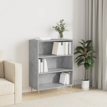 Vidaxl Polica, betonsko siva, 69,5 x 32,5 x 90 cm, materijal na bazi drva
