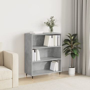 Vidaxl Polica, betonsko siva, 69,5 x 32,5 x 90 cm, materijal na bazi drva
