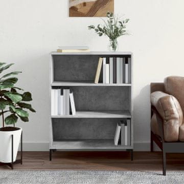 Vidaxl Polica, betonsko siva, 69,5 x 32,5 x 90 cm, materijal na bazi drva