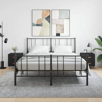 Vidaxl Noćni ormarići, set od 2, crni, 40x35x47,5 cm