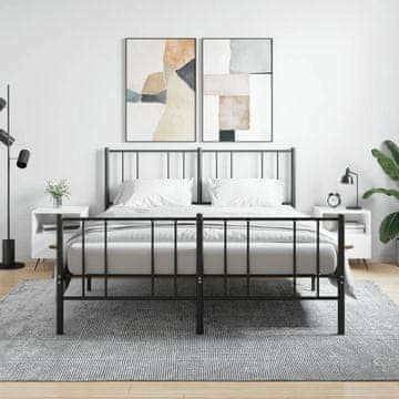 Vidaxl Noćni ormarići, set od 2, bijela, visoki sjaj, 40x35x47,5 cm