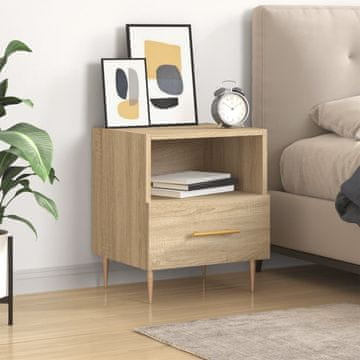 Vidaxl Noćni ormarić Sonoma hrast 40x35x47,5 cm Materijal na bazi drva