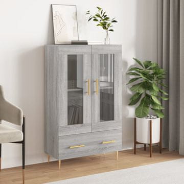 Vidaxl Visoki ormarić sivi sonoma hrast 69,5 x 31 x 115 cm