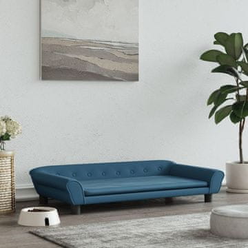 Vidaxl Krevet za pse, plavi, 100x50x21 cm, baršun