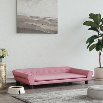 Vidaxl Krevet za pse, ružičasti, 100x50x21 cm, baršun