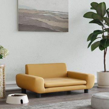 Vidaxl Krevet za pse, smeđi, 70x45x33 cm, baršun