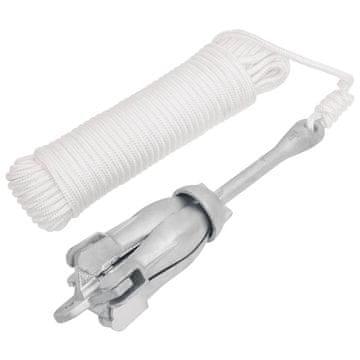 Vidaxl Sidro s užetom srebrno 6 kg vruće pocinčano lijevano željezo