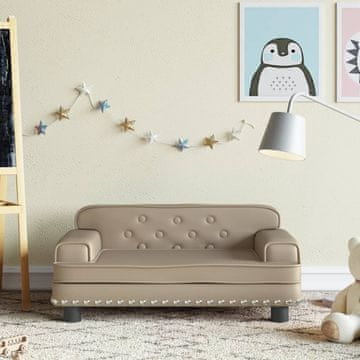 Vidaxl Dječja sofa, Cappuccino, 70x45x30 cm, umjetna koža