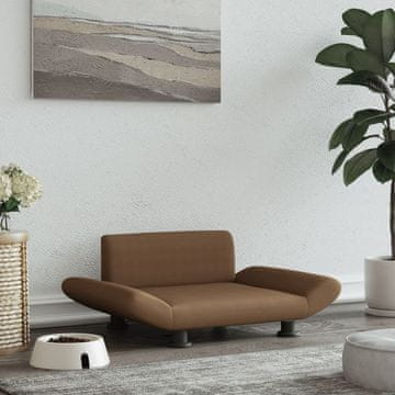 Vidaxl Krevet za pse, smeđi, 70x45x28 cm, presvučen tkaninom