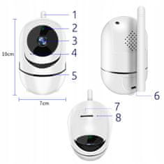 Dexxer Baby Monitor IP Wifi Baby Dadilja s rotacijskom video kamerom