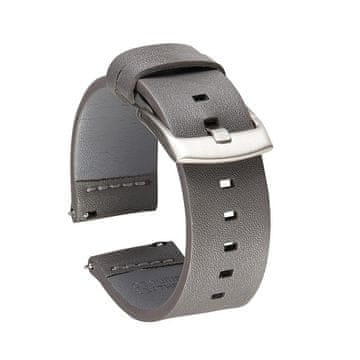 BStrap Fine Leather remen za Garmin Vivoactive 4s, gray