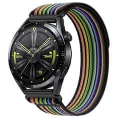 BStrap Velcro Nylon remen za Xiaomi Amazfit Bip, black rainbow