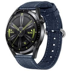 BStrap Denim remen za Huawei Watch GT/GT2 46mm, royal blue